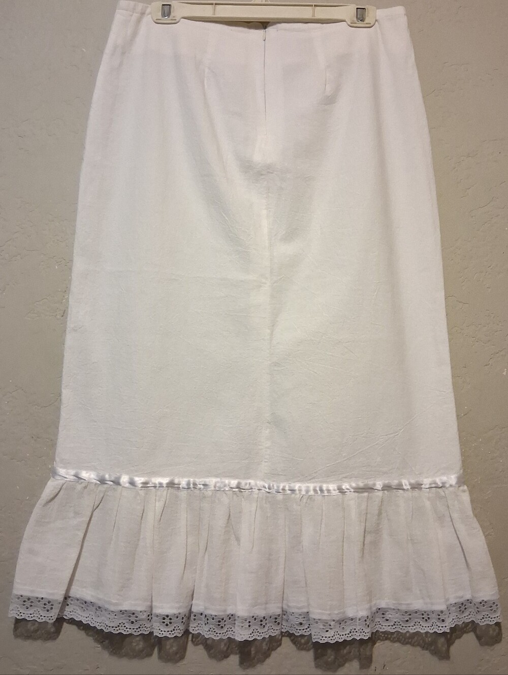 BAMBU Y2k Retro Women Skirt 100% Cotton Zip Back SzM 90s Midi Vintage - Picture 5 of 12